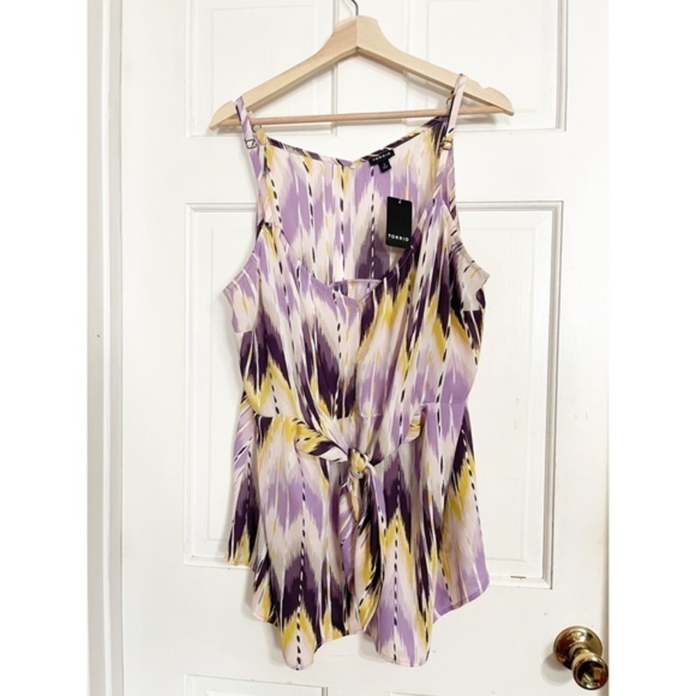 Torrid Peplum Georgette Tie-Front Cami NWT Sz 2X - Picture 7 of 9